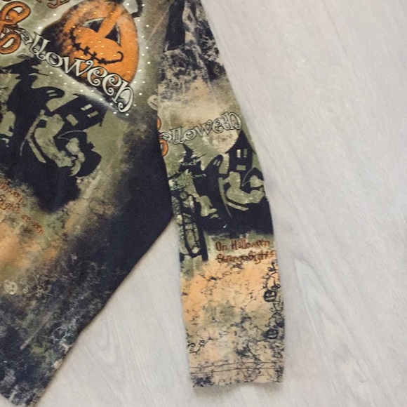 Happy Halloween Top Cactus Bay Bling L Large M Med - Picture 4 of 12